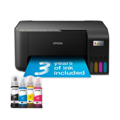 EPSON EcoTank ET-2860 STAMPANTE MULTIFUNZIONE INK JET A4 A COLORI WI-FI DUPLEX SCANNER PIANO USB 10ppm 5760 x 1440 DPI NERO